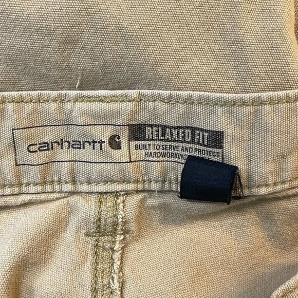 Carhartt Relaxed Fit Pants Men's 40 Bn2291-m Rugged Flex Canvas Khaki Gorpcore - Picture 11 of 16